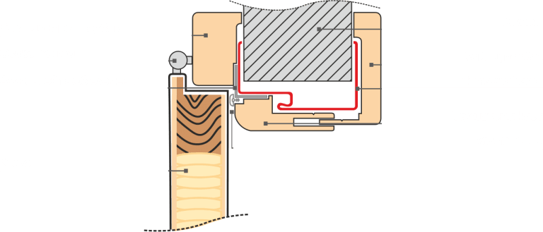Схема на каса Панел за интериорна врата Gradde