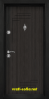 Блиндирана входна врата Т-111 цвят Черна перла, дръжка Класик