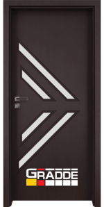 Интериорна врата марка Gradde, модел Paragon Glas, цвят Орех Рибейра