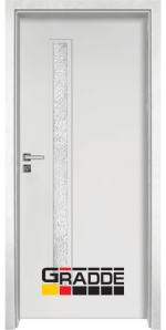 Интериорна врата модел Граде Wartburg - Бял Мат