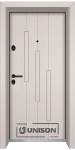 Входна врата Unison Optim, модел 206p, цвят Перла