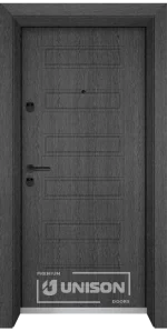 Входна врата Unison Optim, модел 207p, цвят Сив кестен