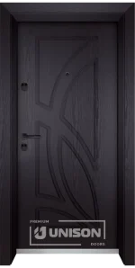 Входна врата Unison Optim, модел 208p, цвят Венге