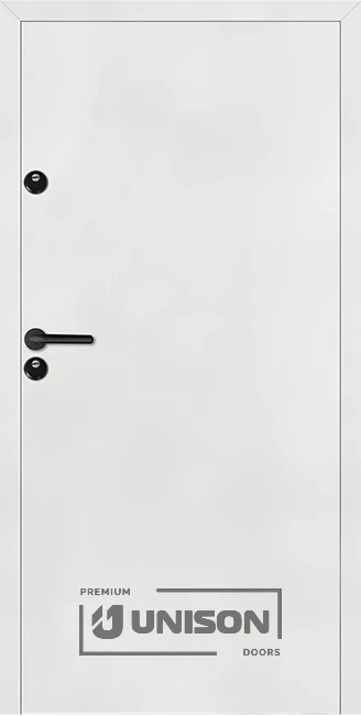 Входна врата Unison Термо+, модел Basic, цвят Бял Мат