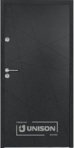 Входна врата Unison Термо+, модел Brilliant, цвят Графит