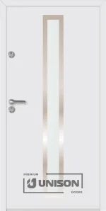 Входна врата Unison Термо+, модел Stilo, цвят Бял Мат