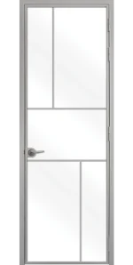 Стъклена врата Lusso L-10 Сив Мат